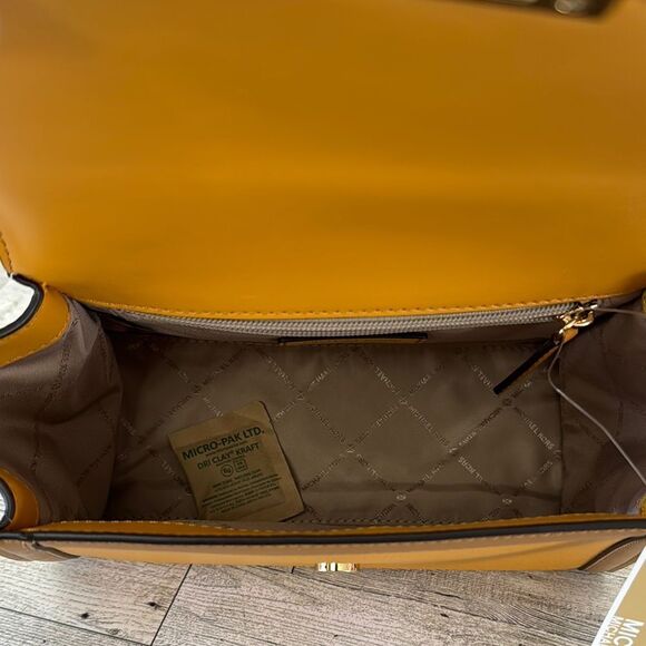 Michael Kors Whitney Goldenrod Medium Satchel NWT - Picture 10 of 13